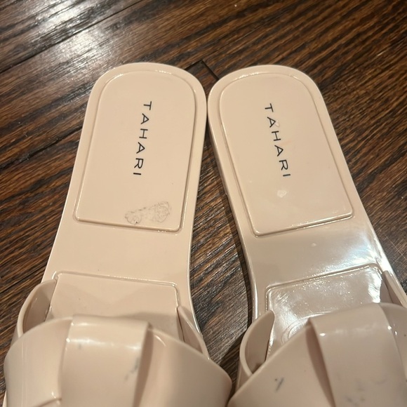 Tahari Slide Sandals w/ crossover rubberized straps - Picture 2 of 4